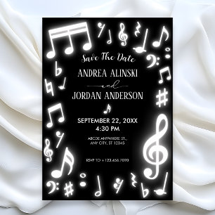 Notas musicales que brillan en la oscuridad Boda