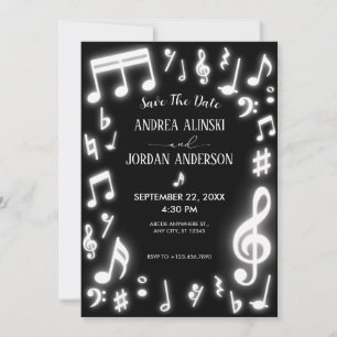 Notas musicales que brillan en la oscuridad Boda