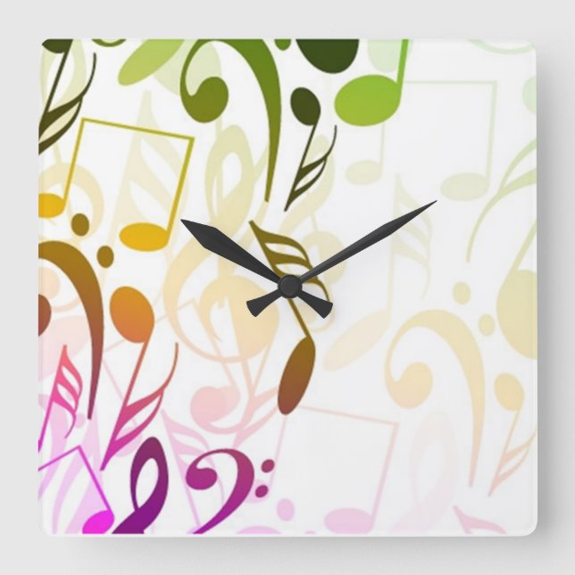 Notas musicales reloj de pared (Anverso)