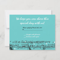 NOTAS MUSICALES & STARS Bar Bat Mitzvah Invitación