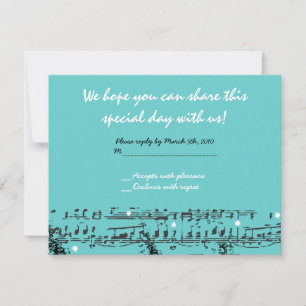 NOTAS MUSICALES & STARS Bar Bat Mitzvah Invitación