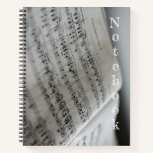 Notas musicales - Un cuaderno simple