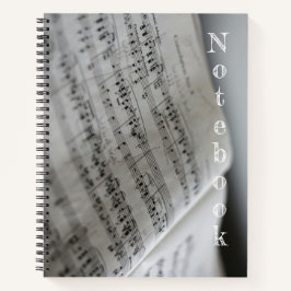 Notas musicales - Un cuaderno simple
