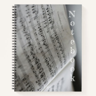 Notas musicales - Un cuaderno simple