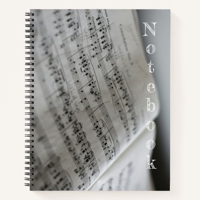 Notas musicales - Un cuaderno simple (Anverso)