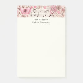 Notas musicales y estilo retro de mariposa