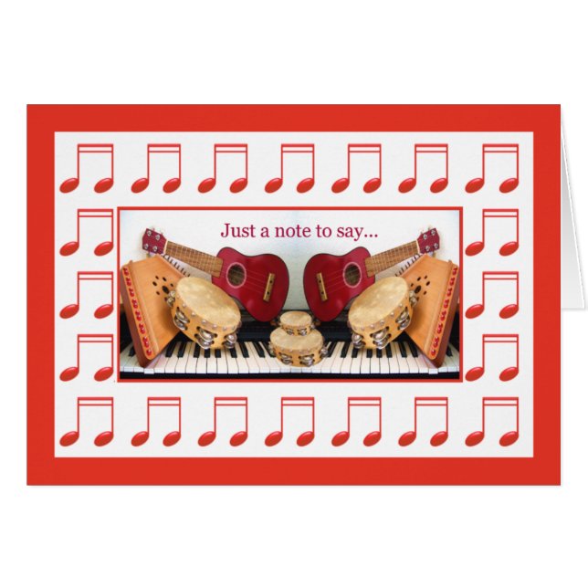 NOTAS MÚSICAS ~ Tarjeta (Anverso (Horizontal))