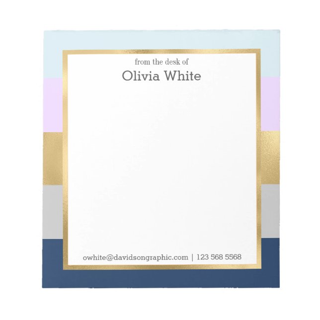 Notas Nombre personalizado| De La Oficina Del Bloc De No (Frente)