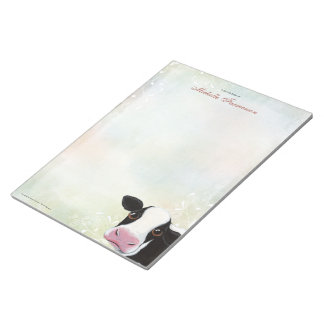 Notas Pastel de arcoiris Negro y Vaca Blanca Gran Bloc d