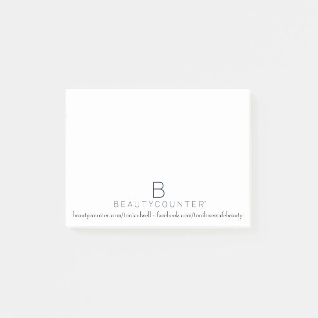 Notas pegajosas de Beautycounter para los (Anverso)
