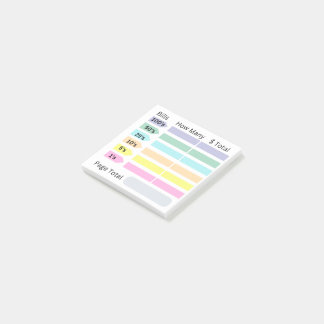 Notas pegajosas de cambio bancario - 50 páginas