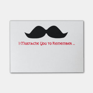 Notas pegajosas de la nota del bigote