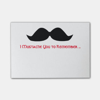 Notas pegajosas de la nota del bigote