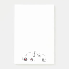 Notas pegajosas de la remolque del amor