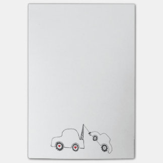 Notas pegajosas de la remolque del amor