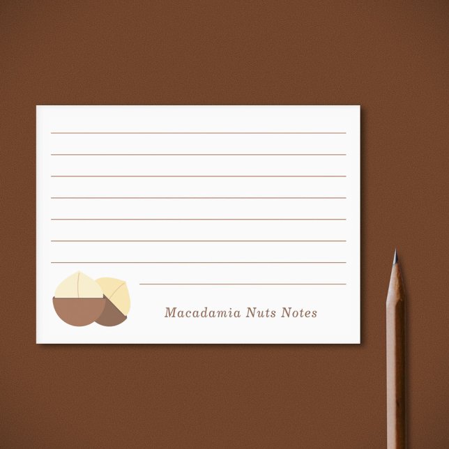 Notas pegajosas de las nueces de Macadamia (Macadamia Nuts Sticky Notes)