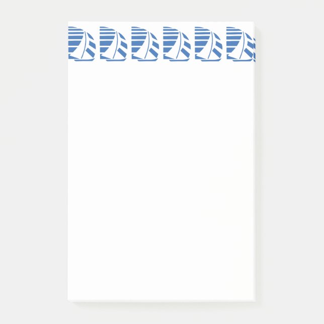 Notas pegajosas de los veleros de Carreras azul (Anverso)