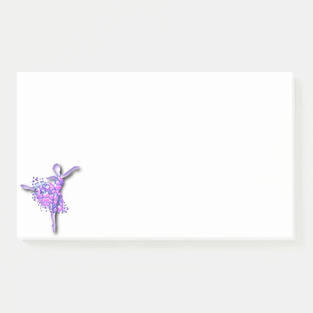 Notas pegajosas del bailarín de ballet Chica Balle (Anverso)