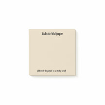 Notas pegajosas del papel pintado del cubículo