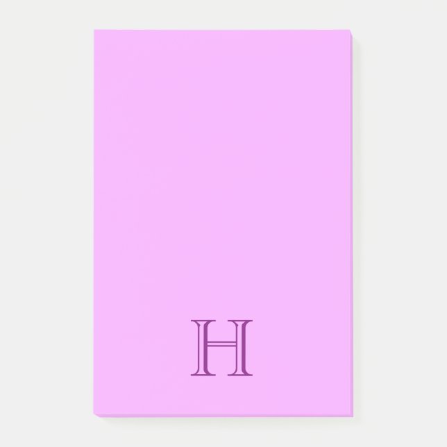 Notas pegajosas del post-it del monograma (Anverso)