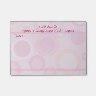 Notas pegajosas en colores pastel del patólogo de