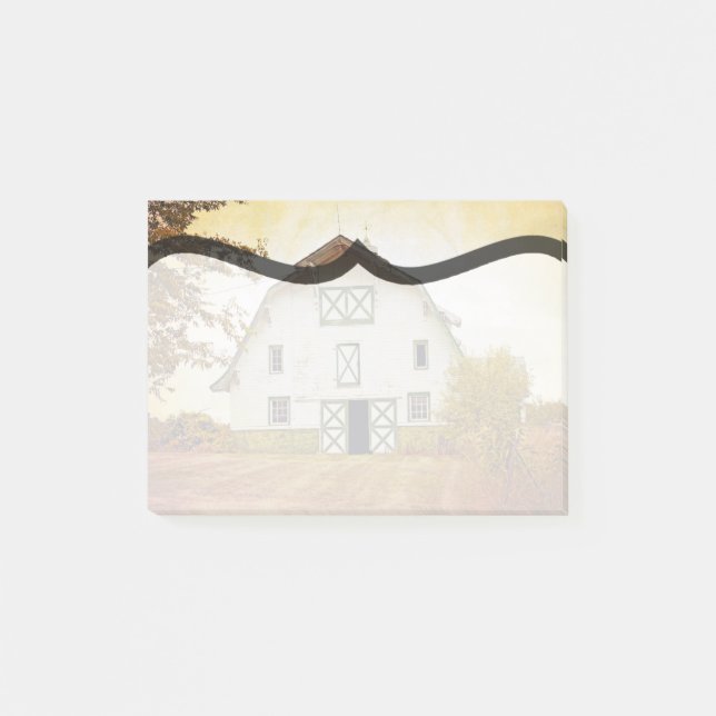 Notas pegajosas Heno de Campo Rústico de Sunset Ba (Anverso)