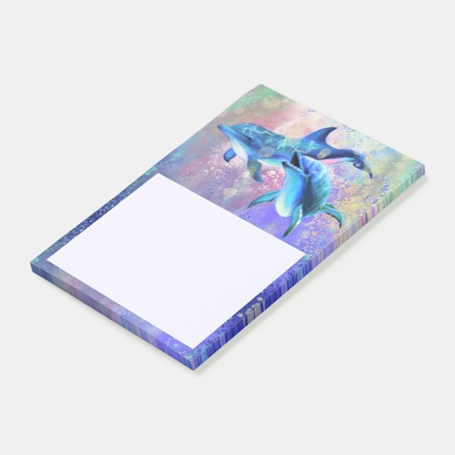 Notas pegajosas para dos delfines (En perspectiva)