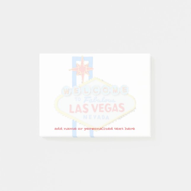 Notas pegajosas personalizadas Rótulo de Las Vegas (Anverso)
