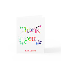 Notas personalizadas de agradecimiento, cartas arc