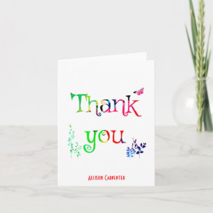 Notas personalizadas de agradecimiento, cartas arc