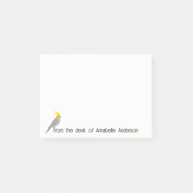 Notas personalizadas de Cute Cockatiel (Anverso)