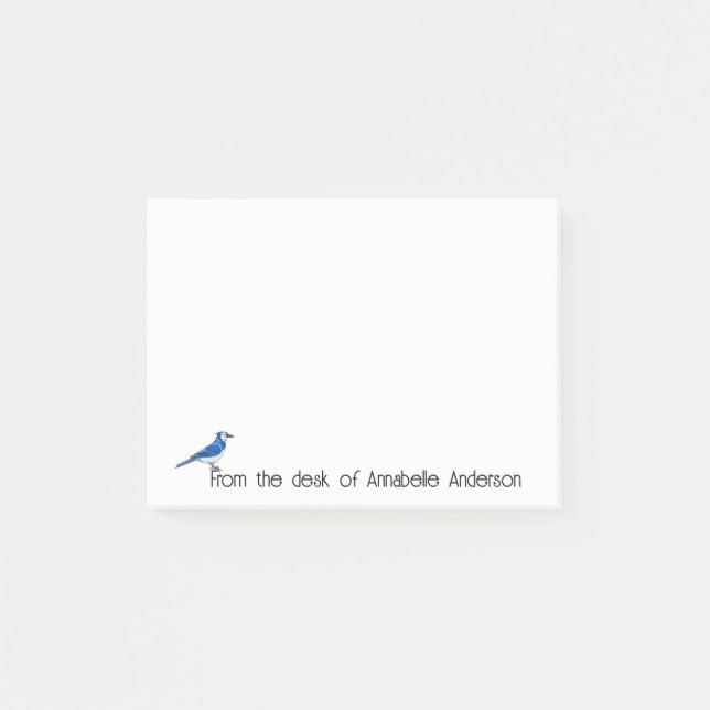 Notas personalizadas de Jay azul brillante (Anverso)