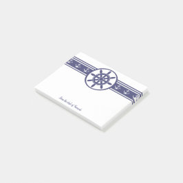 Notas personalizadas de la rueda de los buques azu