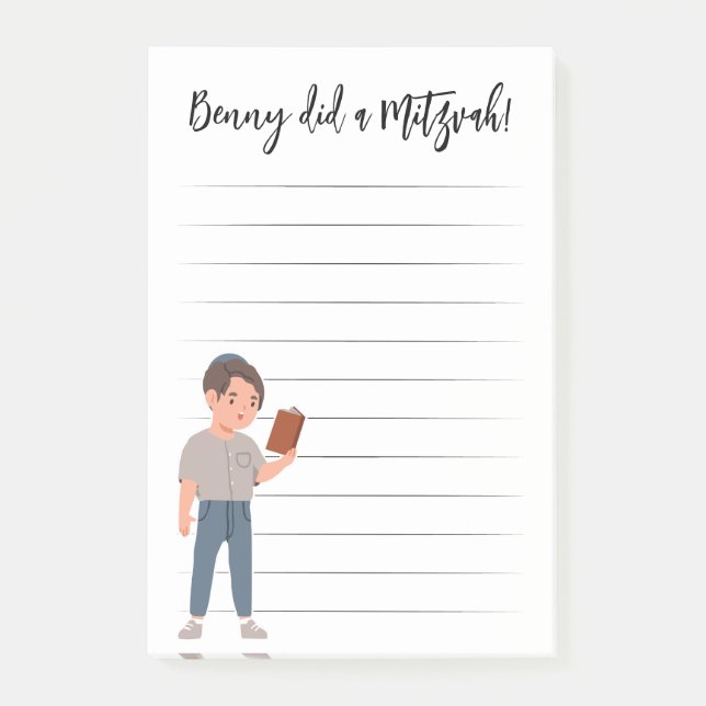 Notas personalizadas de Mitzvah (Anverso)