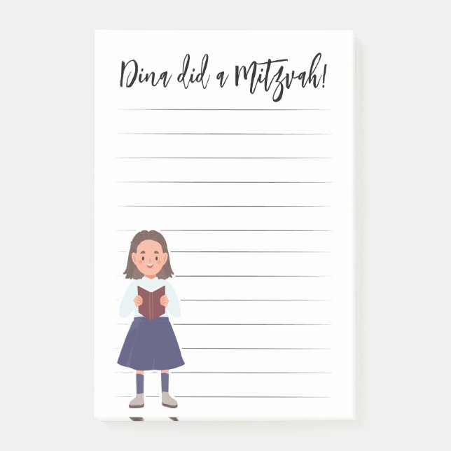 Notas personalizadas de Mitzvah (Anverso)