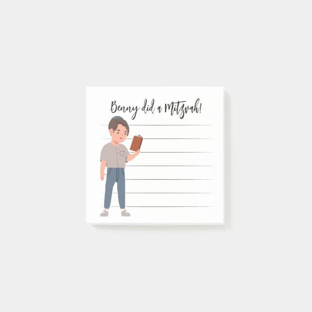 Notas personalizadas de Mitzvah (Anverso)