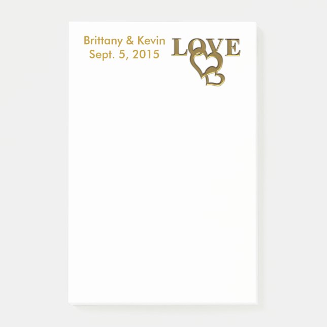 Notas personalizadas de novia y Groom Post-it (Anverso)