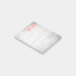 Notas personalizadas de Pink Valentine Hearts