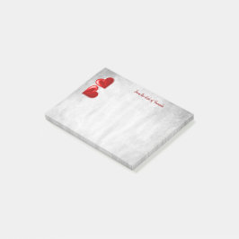 Notas personalizadas de Red Valentine Hearts
