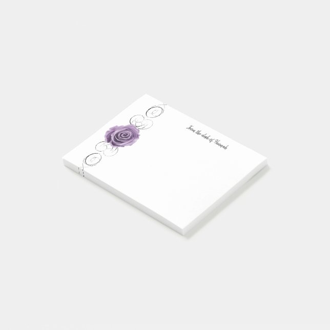 Notas personalizadas de Rosa púrpura (En perspectiva)