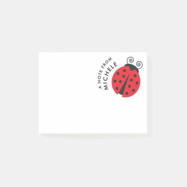 Notas Personalizadas Mariquita Pequeña y Linda (Anverso)