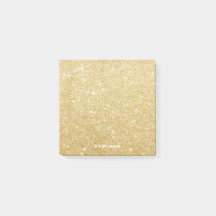 Notas personalizadas post-it de Faux Gold Purpurin
