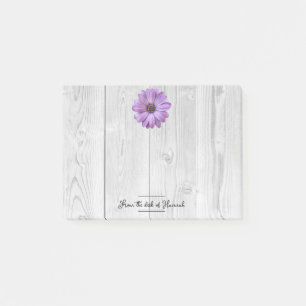 Notas personalizadas Rustic Purple Daisy
