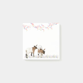 NOTAS POST-IT® 花とかわいい子ヤギ♡