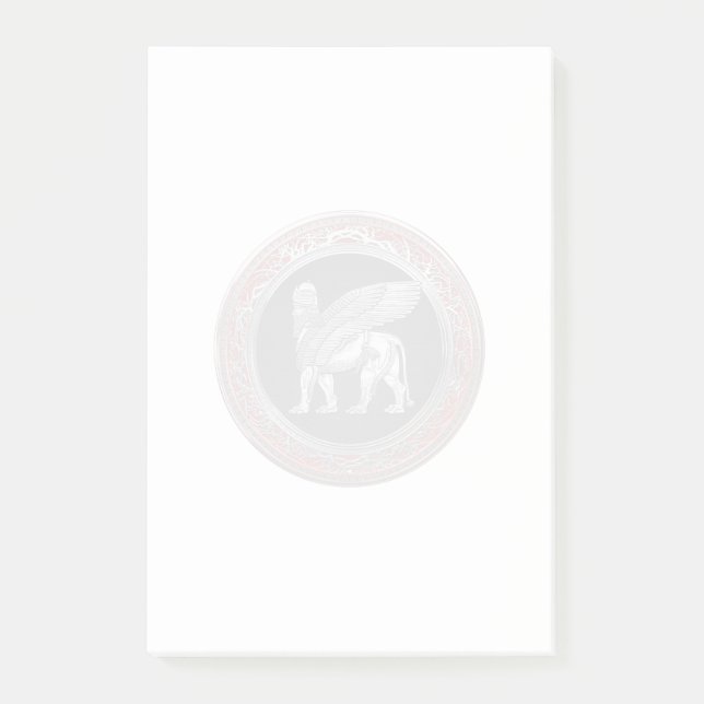 Notas Post-it® [100] León alado asirio - Plata Lamassu (Anverso)