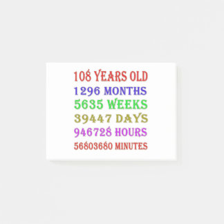 Notas Post-it® 108.º cumpleaños