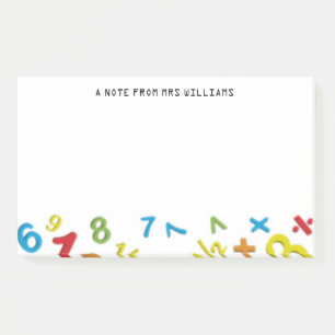Notas Post-it® 123 números Matemáticas Personalizadas