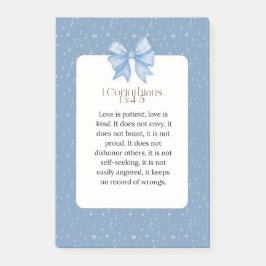 Notas Post-it® 1 corinthians 13 4 5, love is patient love is kind