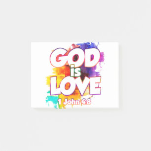 Notas Post-it® 1 Juan 4:16 Dios es amor, y quienquiera que siga e