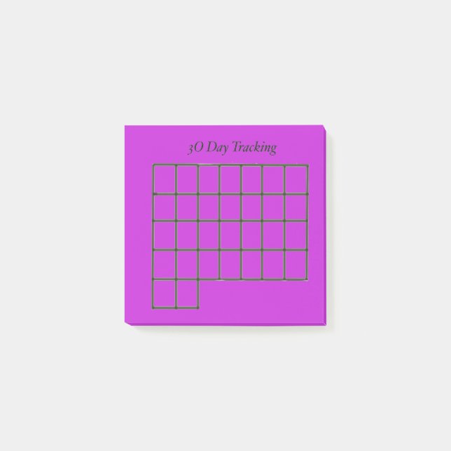 Notas Post-it® 30 Day Tracker Purple Sticky Notes